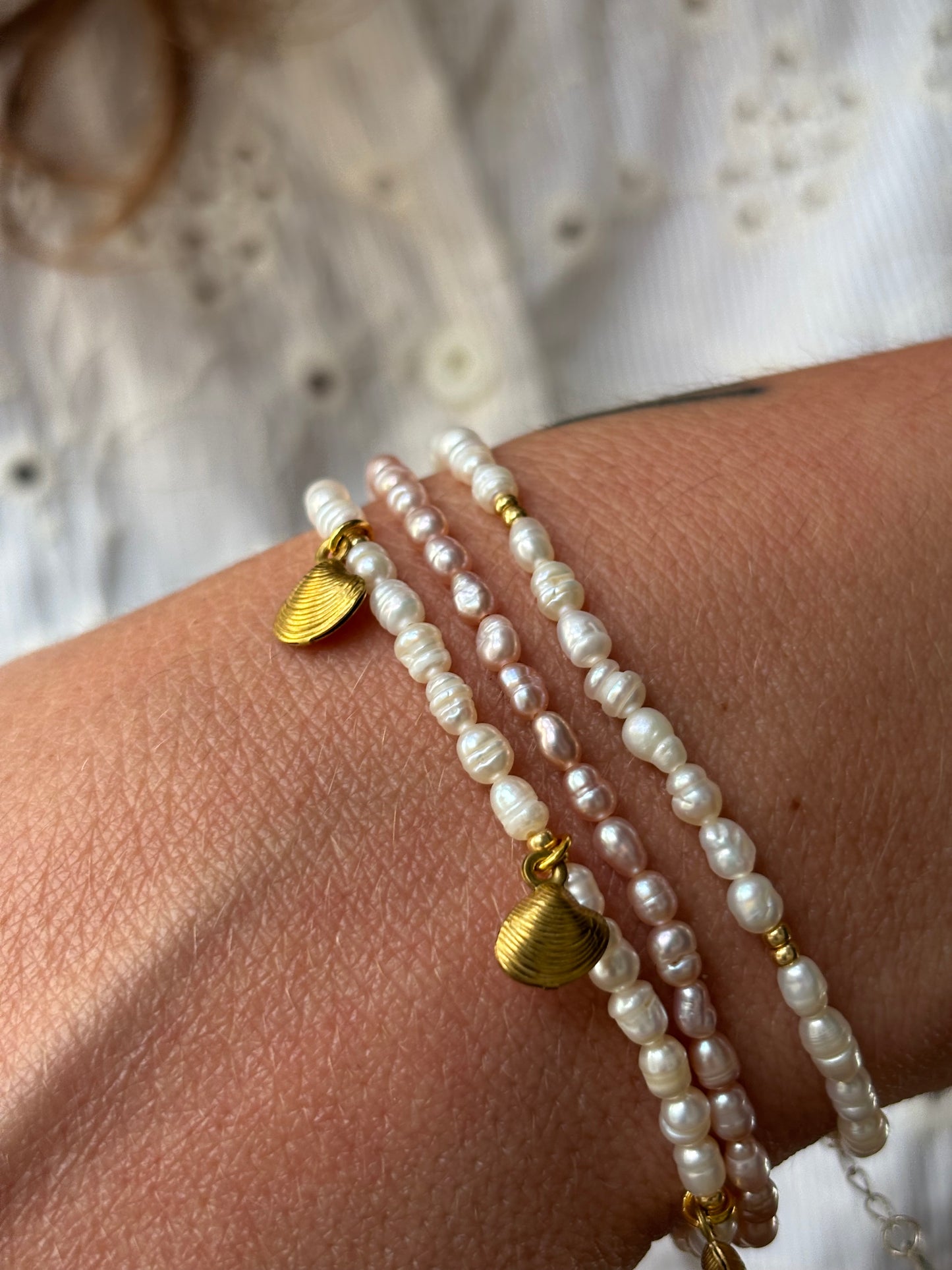 Freshwater Pearl Bracelet – Soft pink | Sterling Silver 925 Clasp