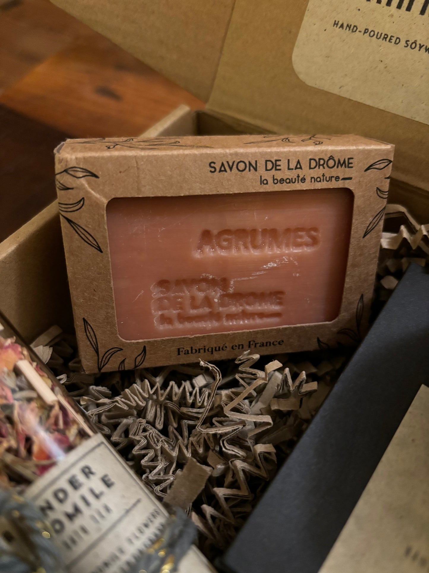 SPA BOX - Set candle Rituel du Hammam + Citrus Soap + Bath Tea & Bath Salt - Christmas Gift