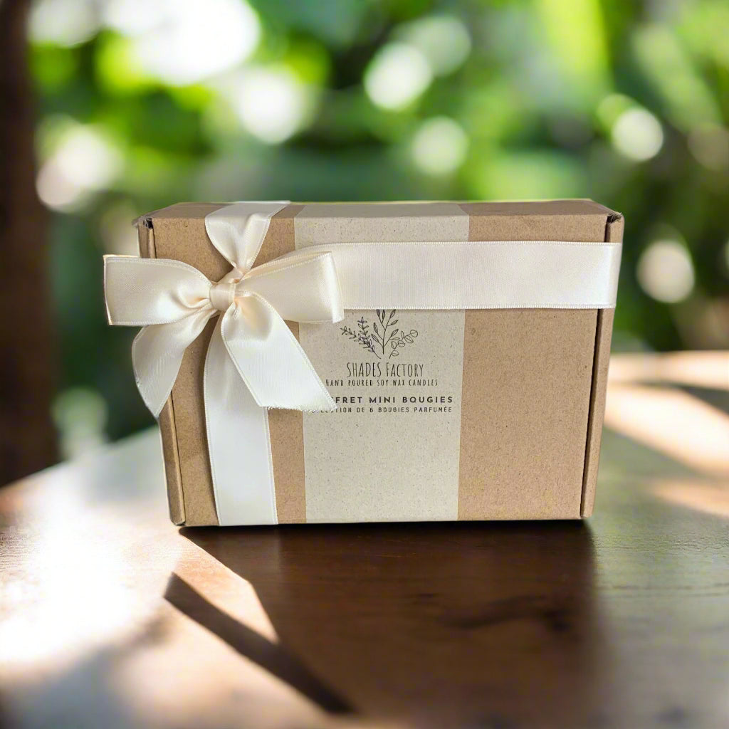 Coffret de bougies miniatures - Collection Hiver - Coffret cadeau de mini bougies - Coffret de 6 parfums