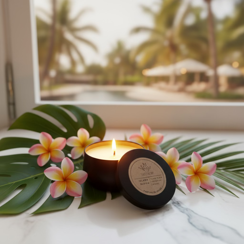 kerze frangipani, ylang ylang
