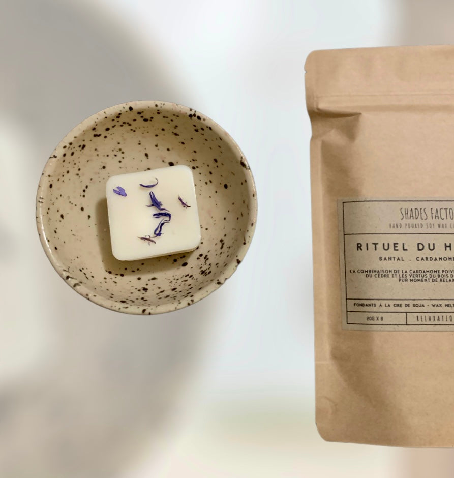 Wax melts CEDAR + SANDALWOOD I Rituel du Hammam I Handmade with soy wax I Pack of 8