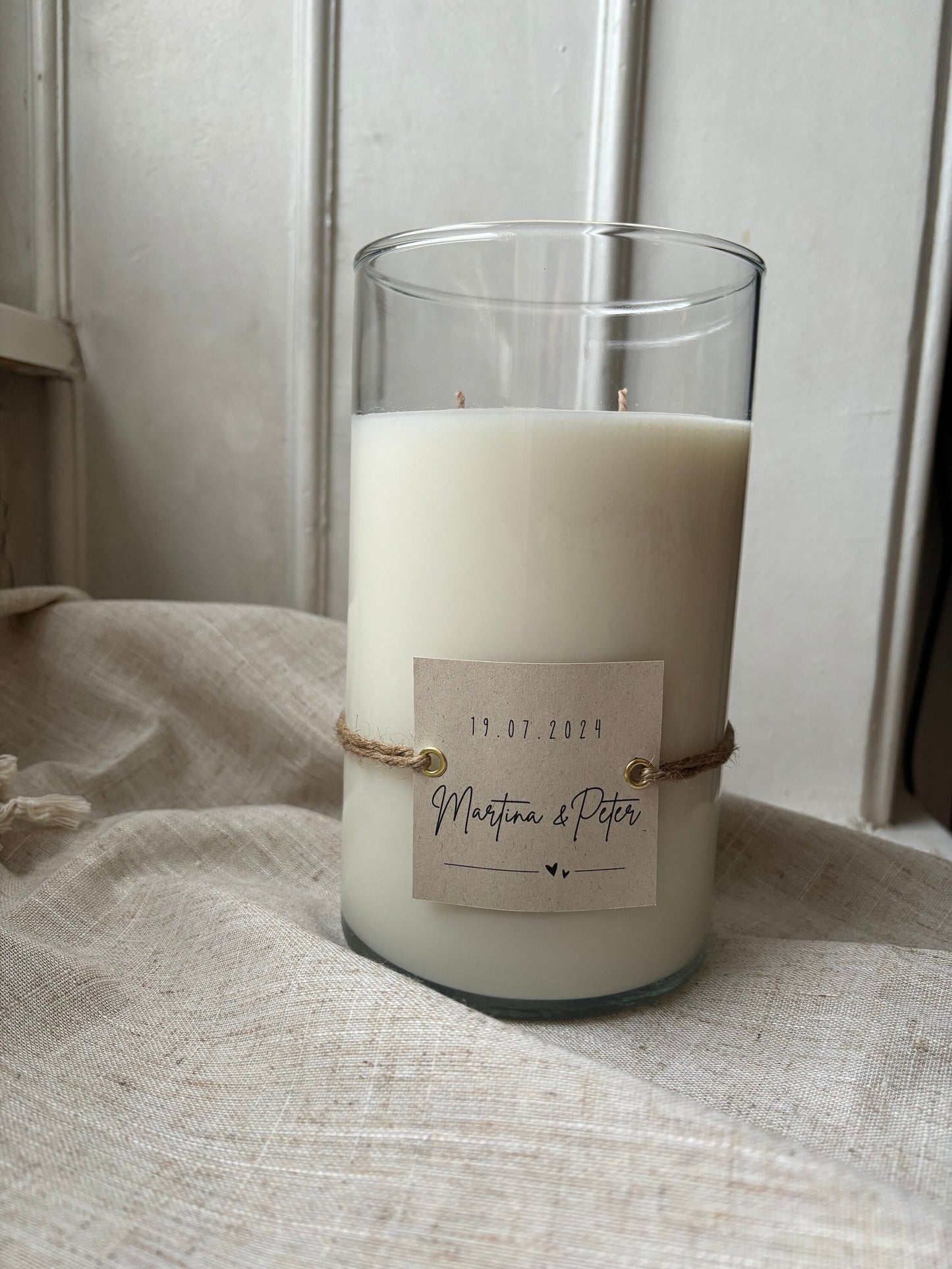 Custom Wedding Candle β A Timeless Keepsake with Names & Date π