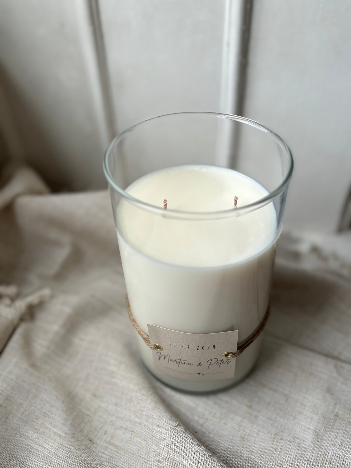 Custom Wedding Candle β A Timeless Keepsake with Names & Date π