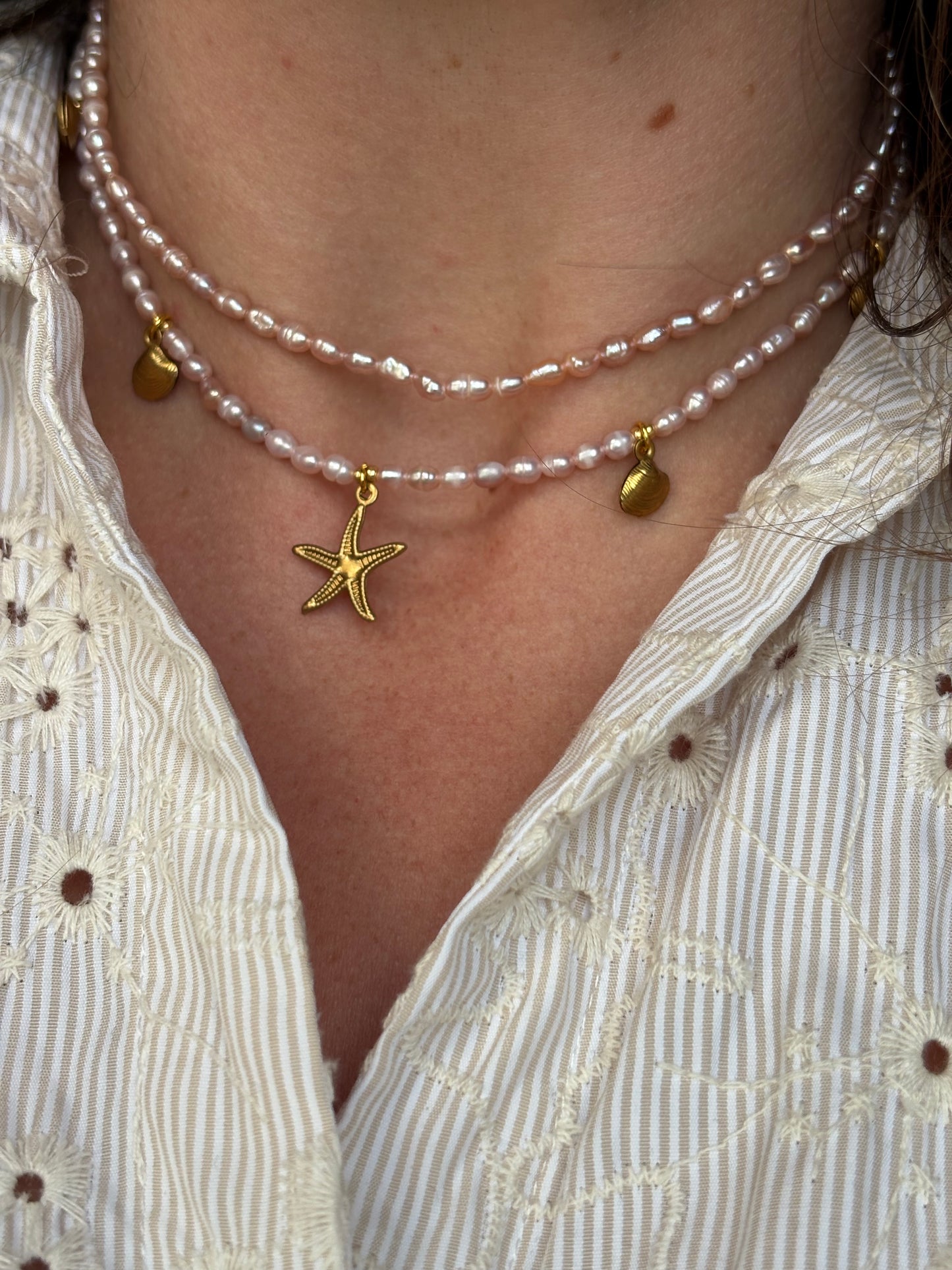 Freshwater Pearl Necklace – Soft pink | Sterling Silver 925 Clasp