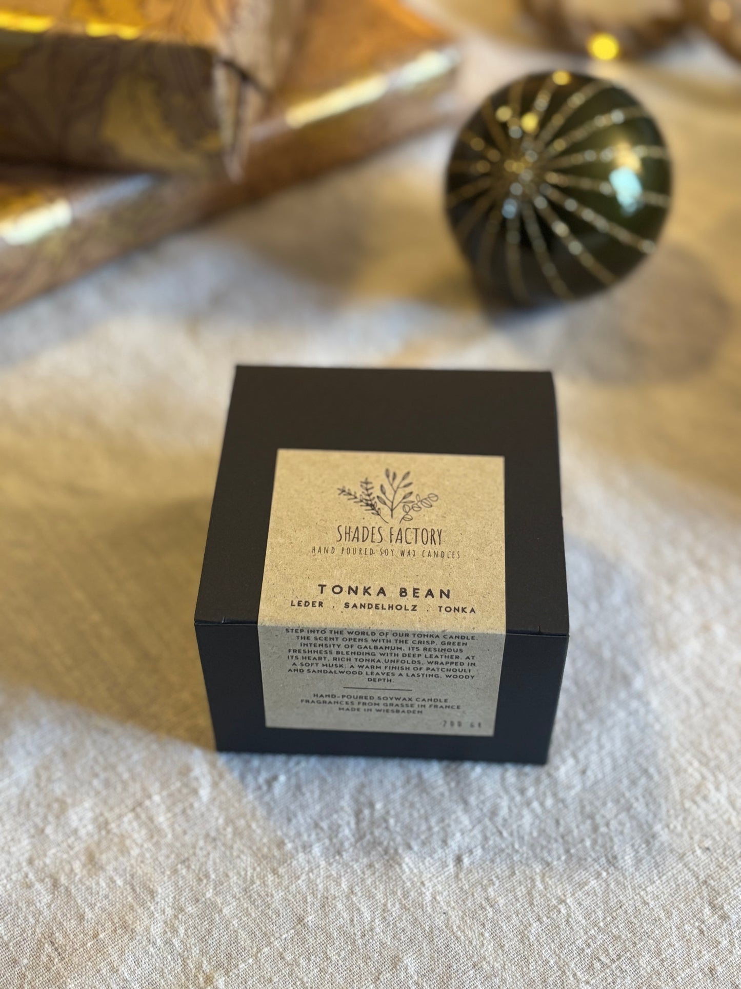 Tonka Bean Candle | A Sensual Blend of Leather, Musk & Woody Notes