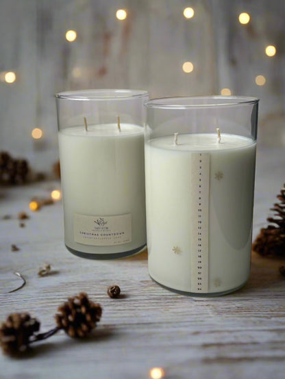 Advent Calendar Candle with Numbers 1 to 24 - 2-Wick Candle - Countdown Christmas Candle - Giant Advent Candle 1200g