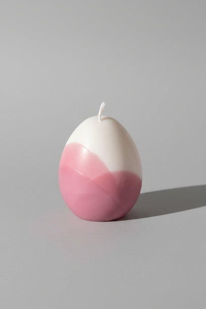 Pink and white candle easter