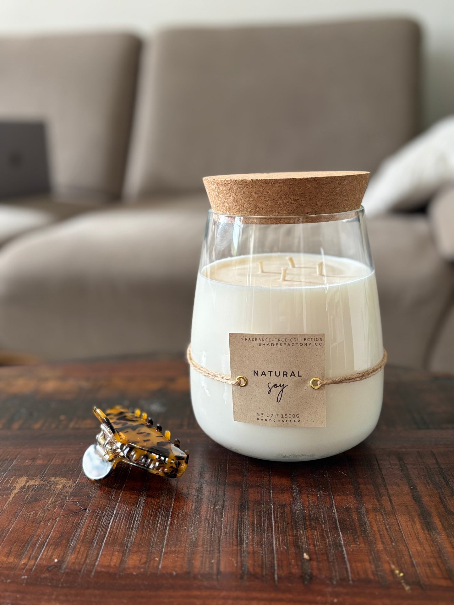 Unscented | Biggie 1.5kg Extra-Large 4-Wicks Candle - Summer Candle