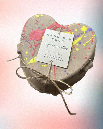 Neon Dip Egg Candles – Set of 3 Soy Wax Easter Candles