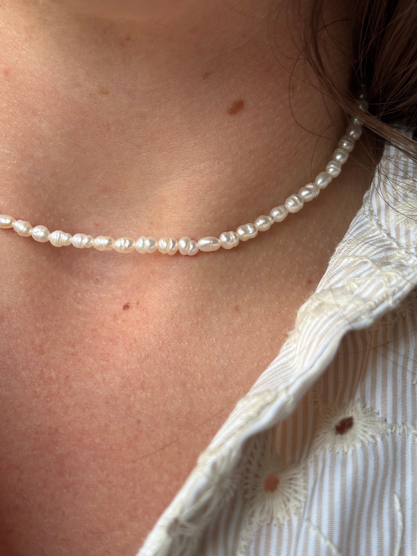 Freshwater Pearl Necklace – Natural white | Sterling Silver 925 Clasp