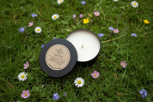 Spring Candle in a black container