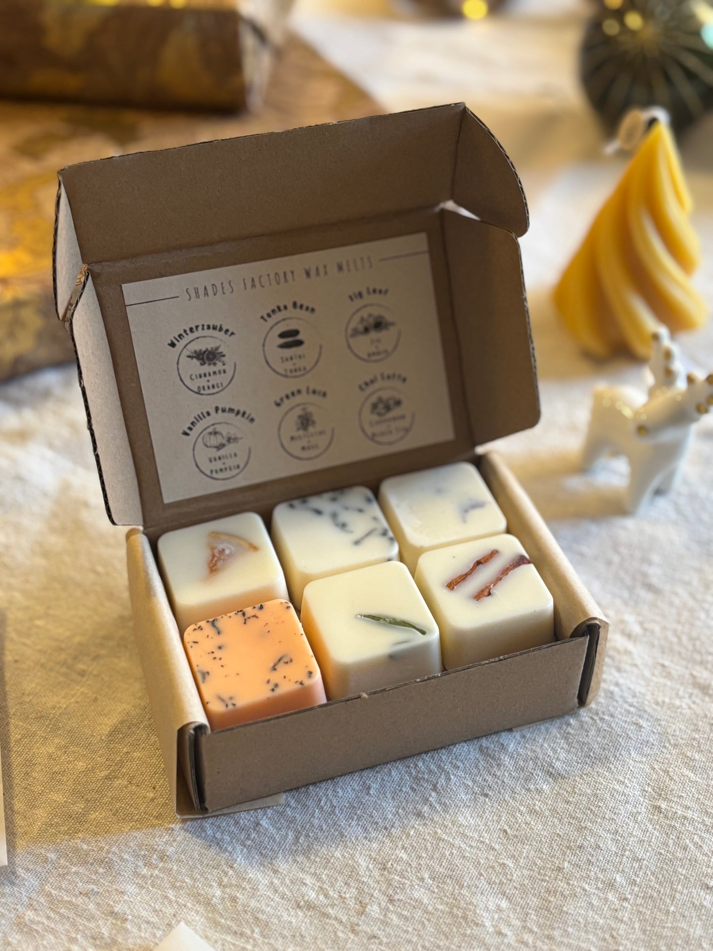 Wax Melts Box: Winter Edition I 12 Fragrant Melts in 6 Exquisite Varieties | Handcrafted with French fragrances