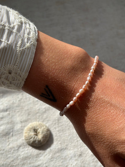 Freshwater Pearl Bracelet – Soft pink | Sterling Silver 925 Clasp