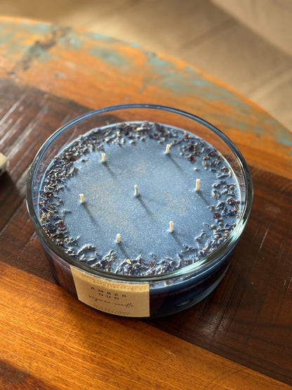 Amber Oud | Biggie 1kg Extra-Large 7-Wicks Candle with Dried Flowers