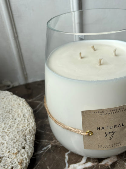 Unscented | Biggie 1.5kg Extra-Large 4-Wicks Candle - Summer Candle