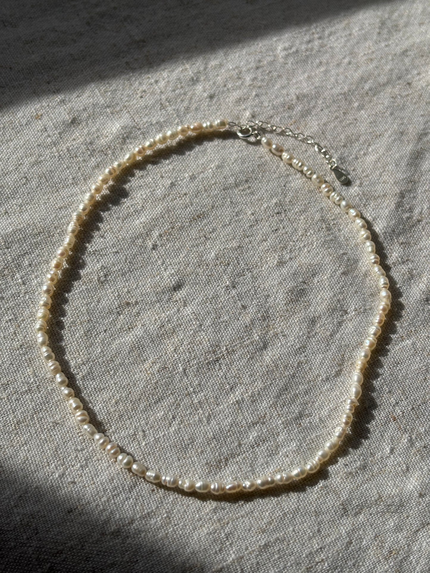 Freshwater Pearl Necklace – Natural white | Sterling Silver 925 Clasp