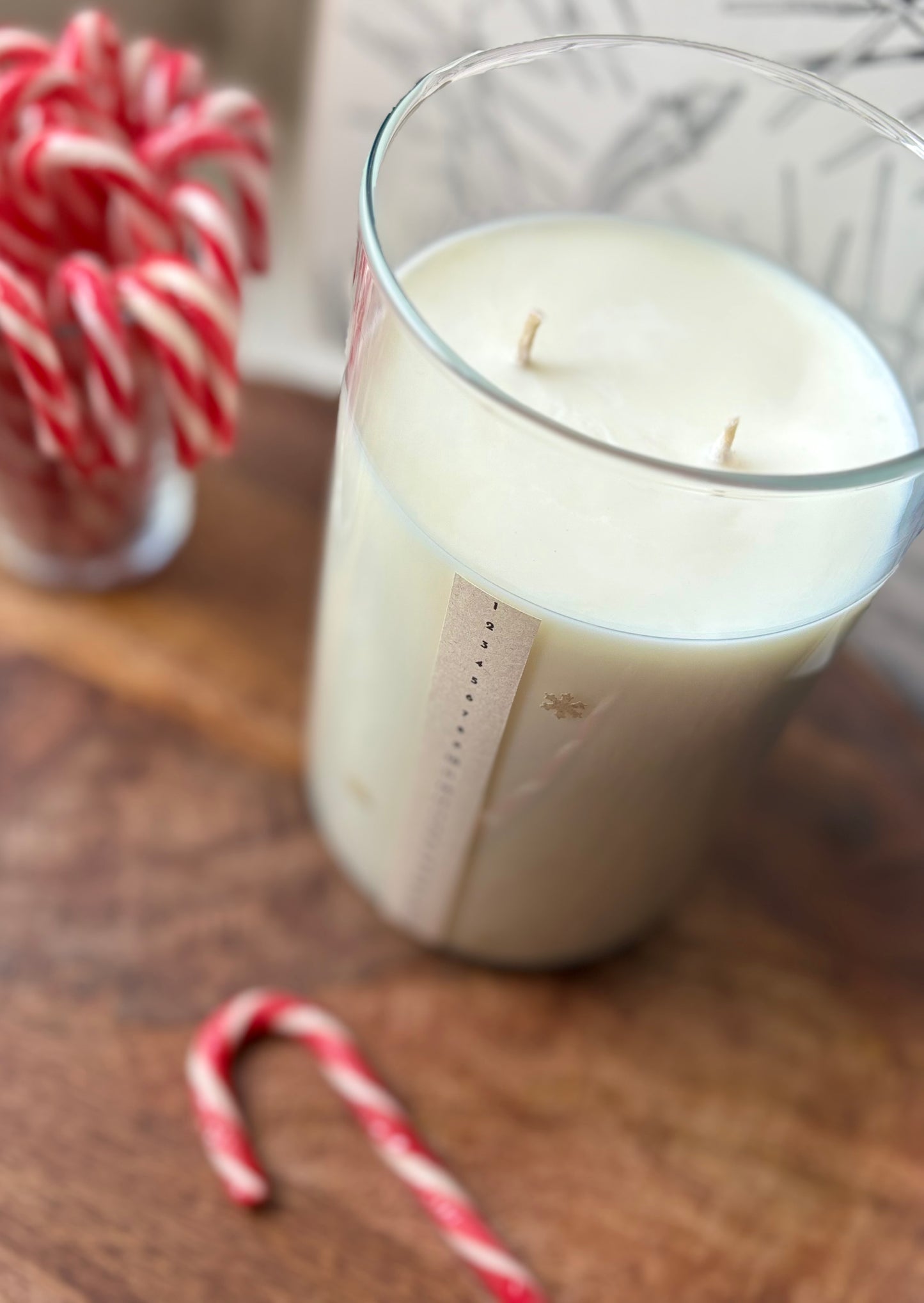 Advent Calendar Candle with Numbers 1 to 24 - 2-Wick Candle - Countdown Christmas Candle - Giant Advent Candle 1200g