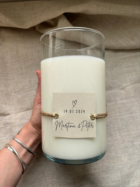 Custom Wedding Candle – A Timeless Keepsake with Names & Date 💍