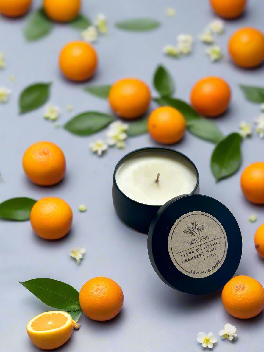 orange kerze